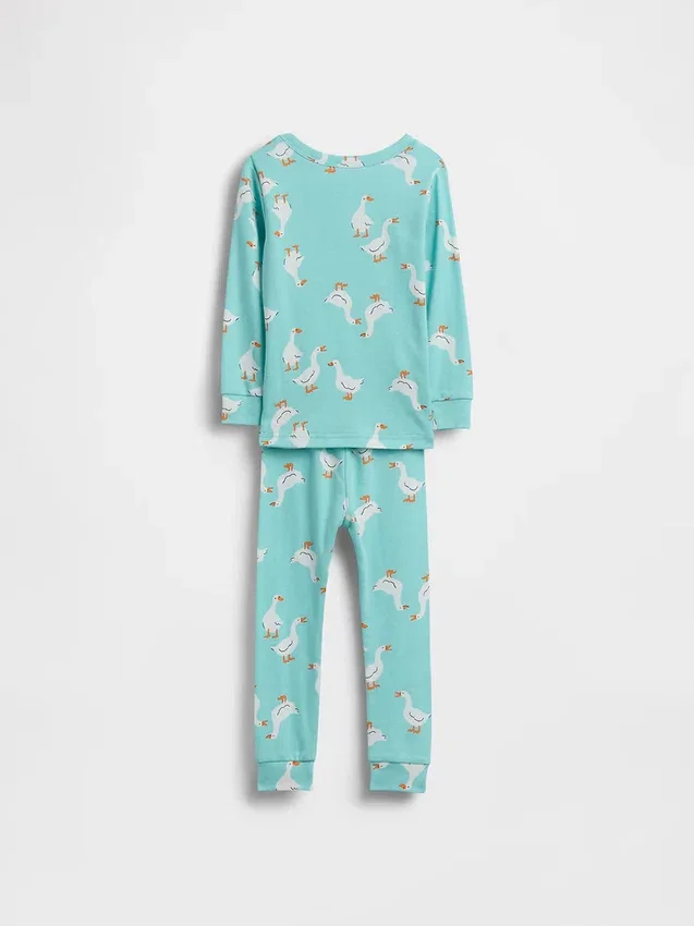 Pyjamas-set i ekologisk borstad bomull för Baby & Småbarn