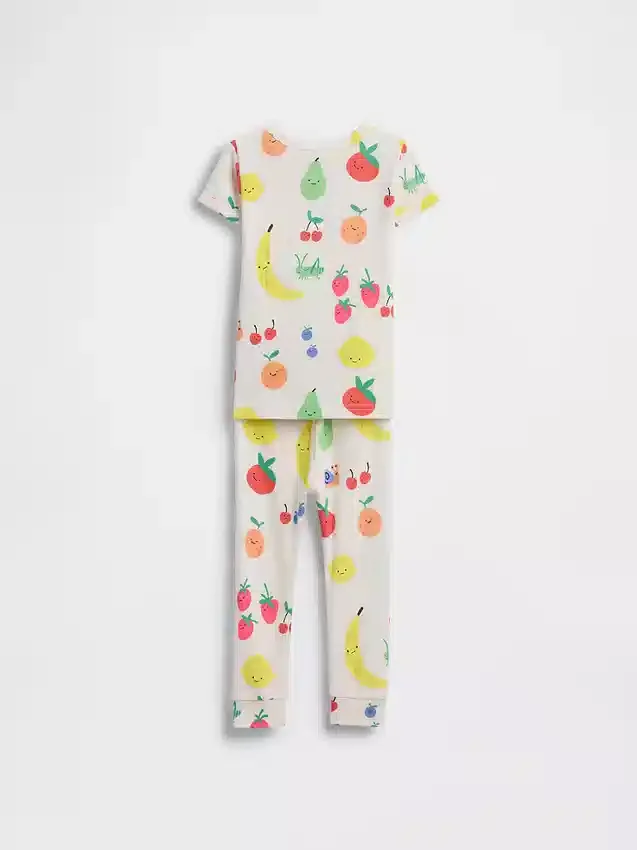 Pyjamas-set i ekologisk borstad bomull för Baby & Småbarn
