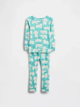 Pyjamas-set i ekologisk borstad bomull för Baby & Småbarn