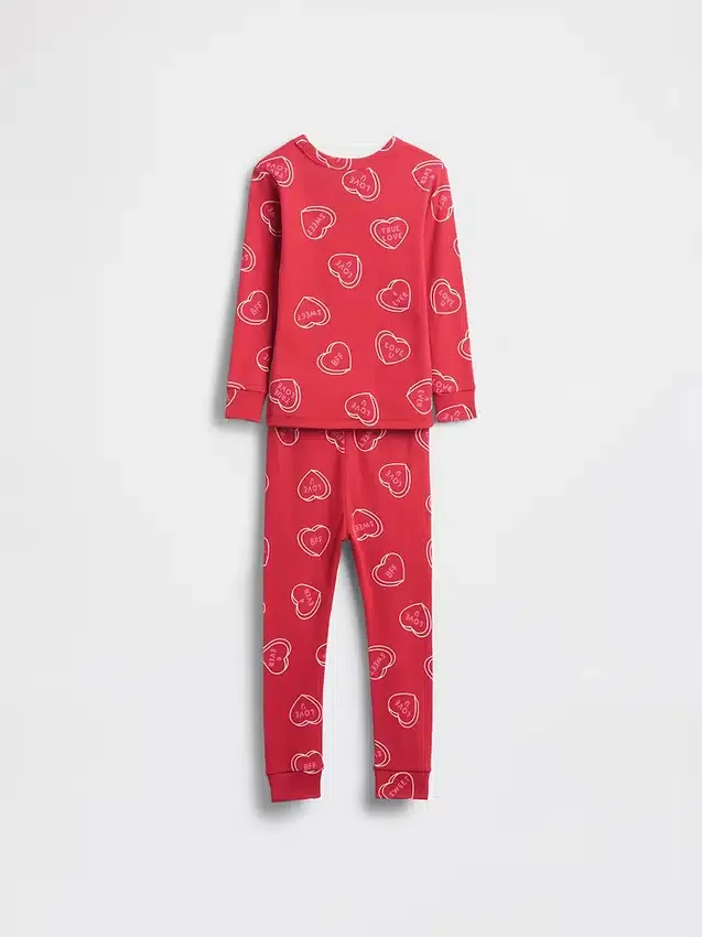 Pyjamas-set i ekologisk borstad bomull för Baby & Småbarn
