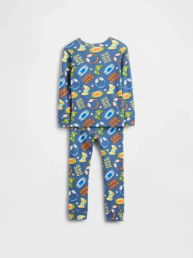 Pyjamas-set i ekologisk borstad bomull för Baby & Småbarn