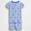 Pyjamas-set i ekologisk borstad bomull för Baby & Småbarn med fotbolls-björnmotiv