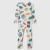 Pyjamas-set i ekologisk borstad bomull för Baby & Småbarn med Hot Wheels-motiv