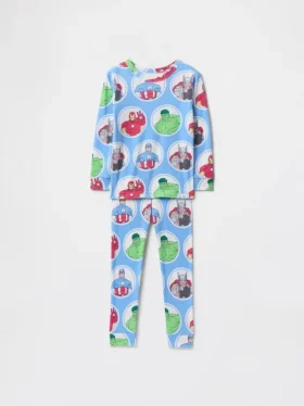 Pyjamas-set i ekologisk borstad bomull för Baby & Småbarn med Marvel-motiv