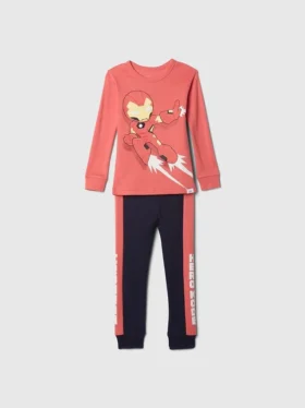 Pyjamas-set i ekologisk borstad bomull för Baby & Småbarn med Marvel-motiv