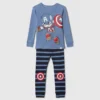 Pyjamas-set i ekologisk borstad bomull för Baby & Småbarn med Marvel-motiv