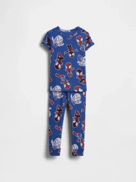 Pyjamas-set i ekologisk borstad bomull för Baby & Småbarn med Marvel-motiv