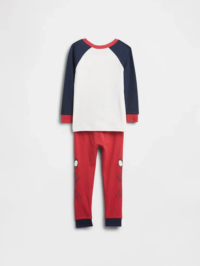 Pyjamas-set i ekologisk borstad bomull för Baby & Småbarn med Marvel-motiv