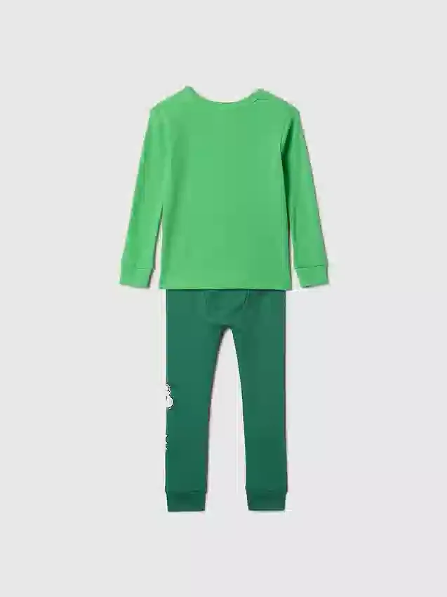 Pyjamas-set i ekologisk borstad bomull för Baby & Småbarn med Marvel-motiv