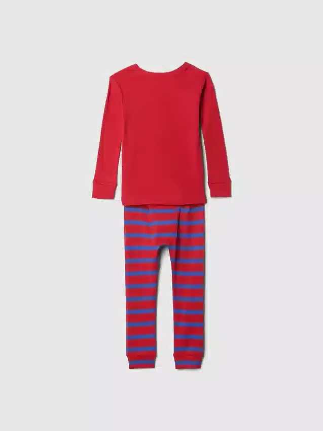 Pyjamas-set i ekologisk borstad bomull för Baby & Småbarn med Marvel-motiv