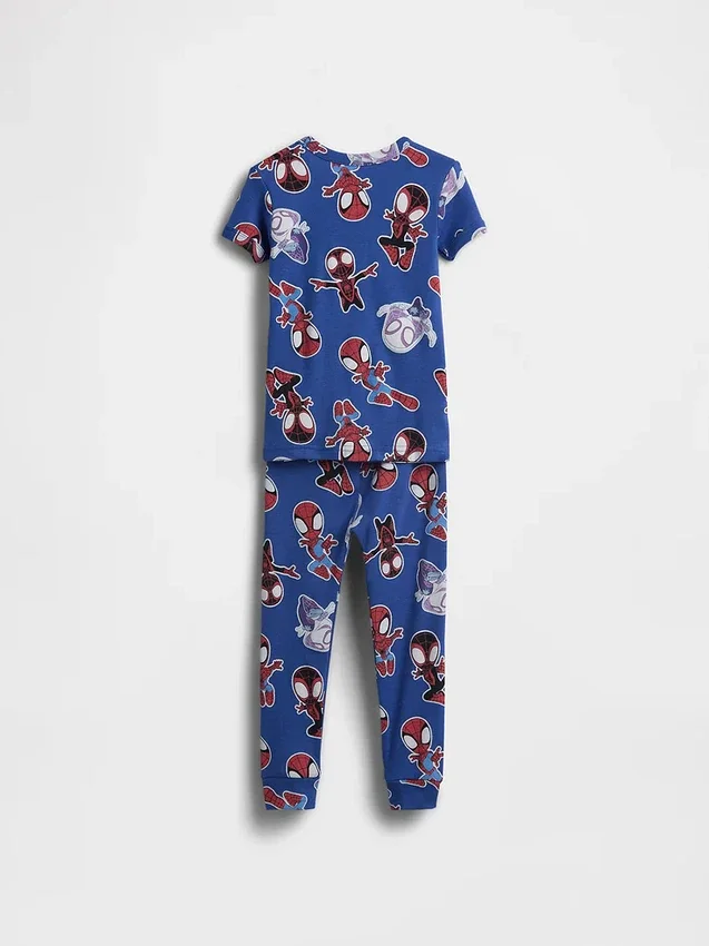 Pyjamas-set i ekologisk borstad bomull för Baby & Småbarn med Marvel-motiv