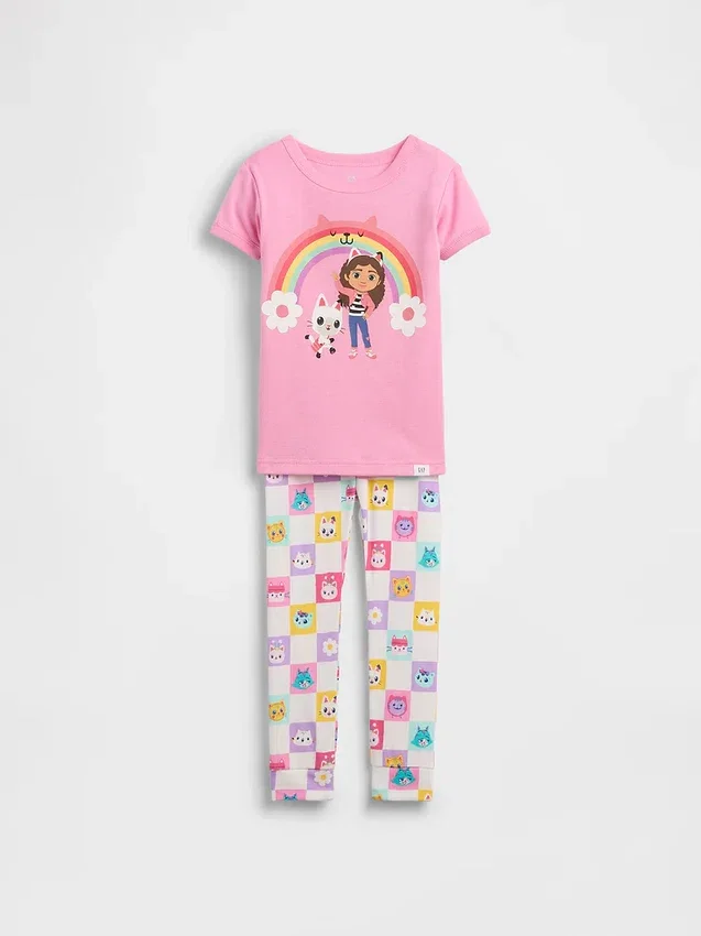 Pyjamas-set i ekologisk borstad bomull för Baby & Småbarn med motivet ”Gabby’s Dollhouse”