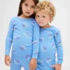 Pyjamas-set i ekologisk borstad bomull för barn och spädbarn