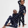 Pyjamas-set i ekologisk borstad bomull för barn och spädbarn