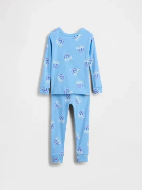 Pyjamas-set i ekologisk borstad bomull för barn och spädbarn
