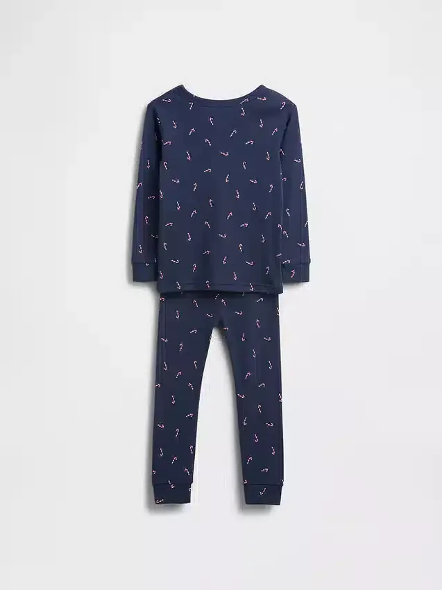 Pyjamas-set i ekologisk borstad bomull för barn och spädbarn