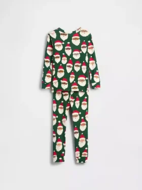 Pyjamas-set i ekologisk borstad bomull för barn och spädbarn