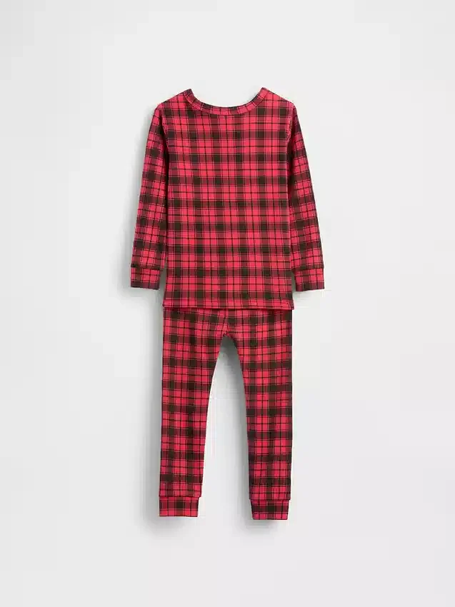 Pyjamas-set i ekologisk borstad bomull för barn och spädbarn