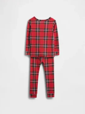Pyjamas-set i ekologisk borstad bomull för barn och spädbarn