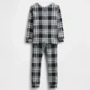 Pyjamas-set i ekologisk borstad bomull för barn och spädbarn