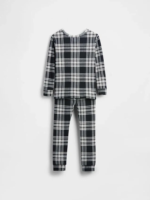 Pyjamas-set i ekologisk borstad bomull för barn och spädbarn