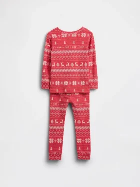 Pyjamas-set i ekologisk borstad bomull för barn och spädbarn