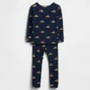 Pyjamas-set i ekologisk borstad bomull för barn och spädbarn