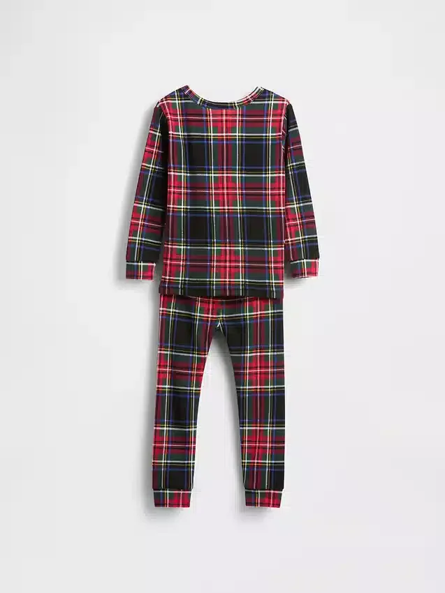 Pyjamas-set i ekologisk borstad bomull för barn och spädbarn