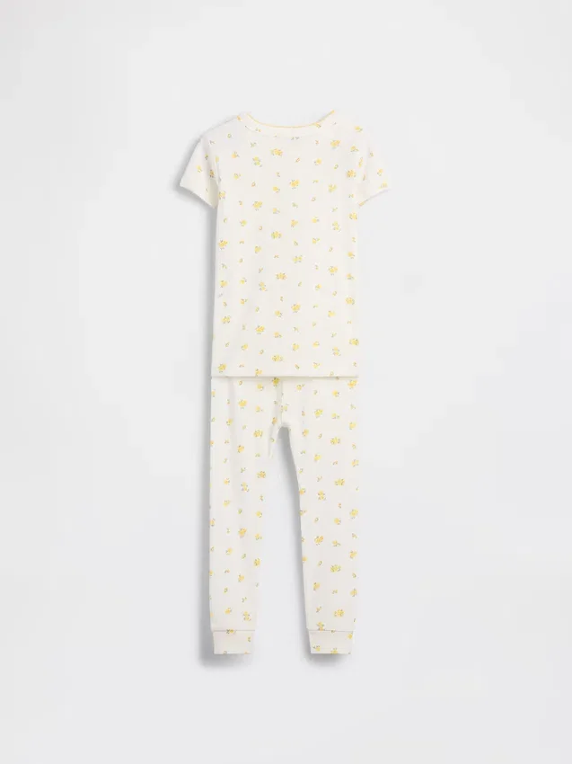 Pyjamas-set i ekologisk borstad bomull för barn och spädbarn