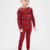 Pyjamas-set i ekologisk borstad bomull för barn och spädbarn