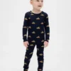 Pyjamas-set i ekologisk borstad bomull för barn och spädbarn