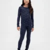 Pyjamas-set i ekologisk borstad bomull för barn och spädbarn