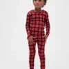 Pyjamas-set i ekologisk borstad bomull för barn och spädbarn