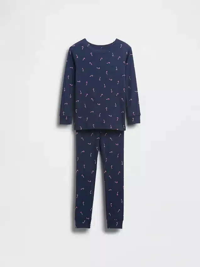Pyjamas-set i ekologisk borstad bomull för barn och spädbarn