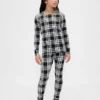Pyjamas-set i ekologisk borstad bomull för barn och spädbarn