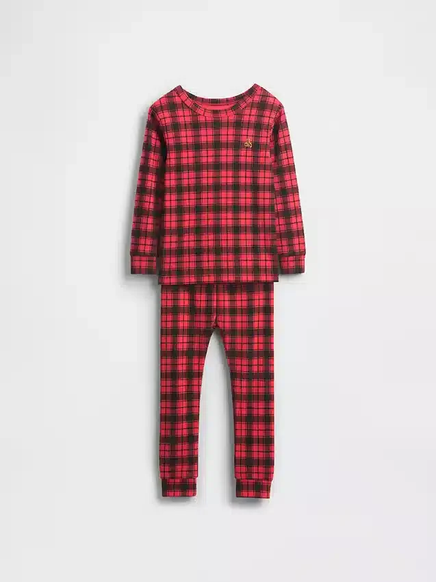 Pyjamas-set i ekologisk borstad bomull för barn och spädbarn