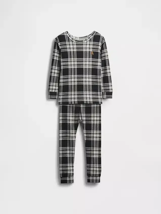 Pyjamas-set i ekologisk borstad bomull för barn och spädbarn
