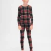 Pyjamas-set i ekologisk borstad bomull för barn och spädbarn