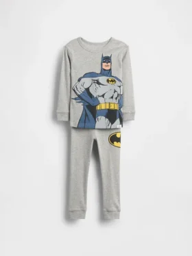 Pyjamas-set i ekologisk borstad bomull med Batman-motiv för Baby & Småbarn