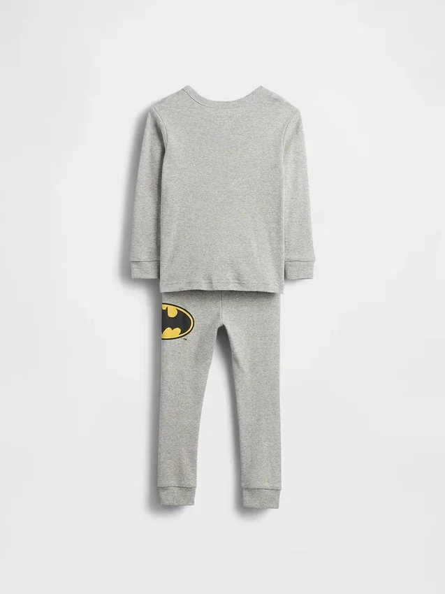 Pyjamas-set i ekologisk borstad bomull med Batman-motiv för Baby & Småbarn