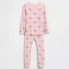 Pyjamas-set i ekologisk borstad bomull med Sesamstaden-motiv för Baby & Småbarn