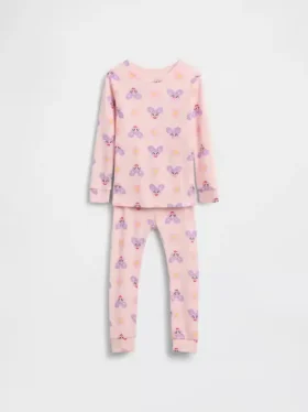 Pyjamas-set i ekologisk borstad bomull med Sesamstaden-motiv för Baby & Småbarn