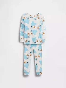 Pyjamas-set i ekologisk borstad bomull med Sesamstaden-motiv för Baby & Småbarn
