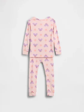 Pyjamas-set i ekologisk borstad bomull med Sesamstaden-motiv för Baby & Småbarn