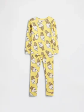 Pyjamas-set i ekologisk borstad bomull med Snoopy-motiv för Baby & Småbarn
