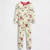 Pyjamas-set i ekologisk borstad bomull med Snoopy-motiv för Baby & Småbarn