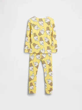 Pyjamas-set i ekologisk borstad bomull med Snoopy-motiv för Baby & Småbarn