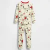 Pyjamas-set i ekologisk borstad bomull med Snoopy-motiv för Baby & Småbarn