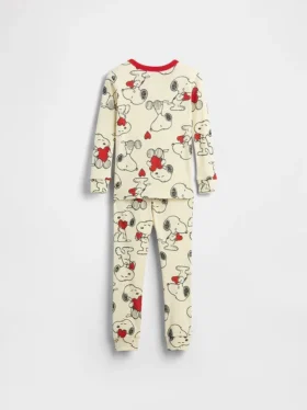 Pyjamas-set i ekologisk borstad bomull med Snoopy-motiv för Baby & Småbarn