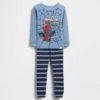 Pyjamas-set i ekologisk borstad bomull med Spider-Man-motiv för Baby & Småbarn